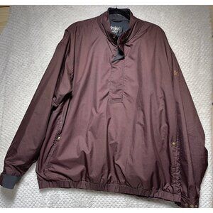 Dryjoys by FootJoy Rain Jacket Men XL Black Houndstooth Accents Full Zip Pockets